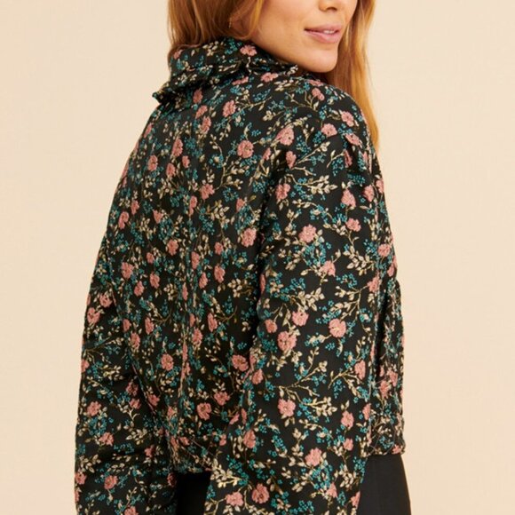 Anna Sui Alice Floral Jacquard Jacket Size Small - Picture 2 of 12